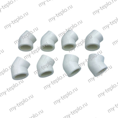 Комплект углов полипропиленовых 45 гр 32 мм 8 штук PPRС (ugolpolip4532)